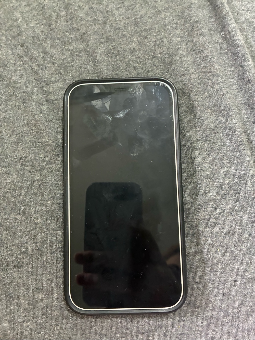 Apple Black Smartphone with Silver Trim